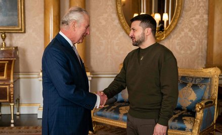 Król Karol III przyjął prezydenta Zełenskiego w pałacu Buckingham