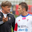 Trener Górnika Zabrze i selekcjoner reprezentacji Adam Nawałka i piłkarz tego klubu Łukasz Madej