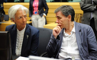 Christine Lagarde, szefowa Międzynarodowego Funduszu Walutowego, i nowy grecki minister finansów Euk