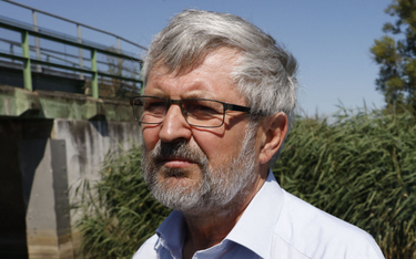 Axel Vogel, minister rolnictwa, klimatu i środowiska Brandenburgii w Schwedt nad Odrą, 12 sierpnia