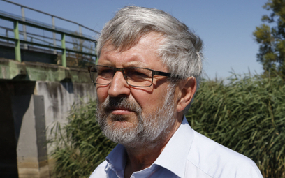 Axel Vogel, minister rolnictwa, klimatu i środowiska Brandenburgii w Schwedt nad Odrą, 12 sierpnia