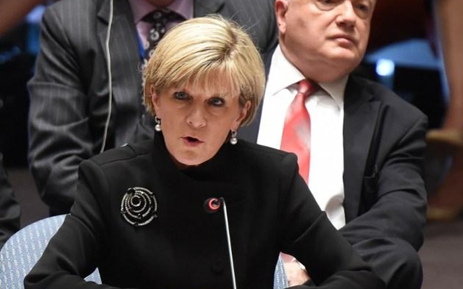 Julie Bishop, szefowa dyplomacji Australii, jeszcze w piątek krytykowała Rosję na spotkaniu Rady Bez