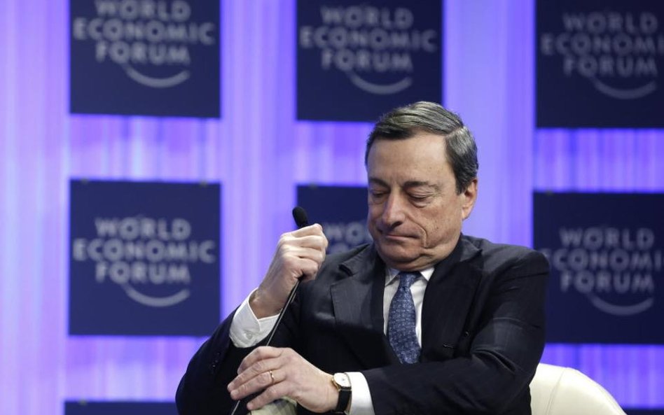 Mario Draghi, prezes EBC w Davos