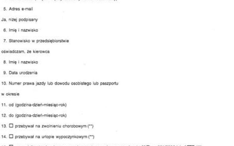 Świadectwo działalności