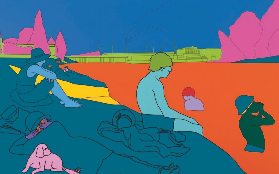 91 Michael Craig-Martin “Reconstructing Seurat” , 2004.