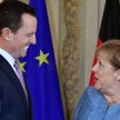 Richard Grenell, ambasador USA w Berlinie, i kanclerz Angela Merkel