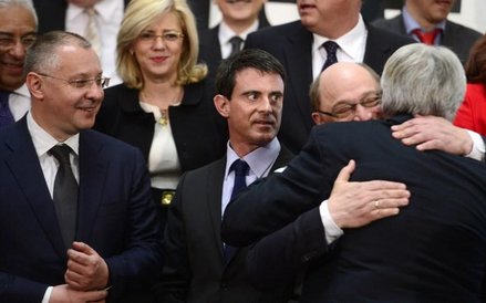 Sergei Stanishev, Manuel Valls, Felipe Gonzalez i Martin Schulz