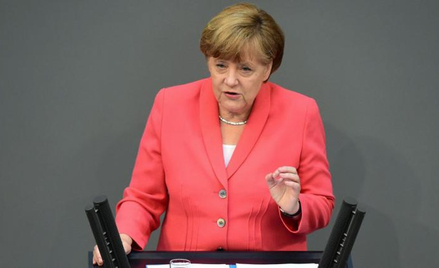 Angela Merkel w czasie czerwcowego przemówienia w Bundestagu na temat nowego pakietu pomocowego dla 