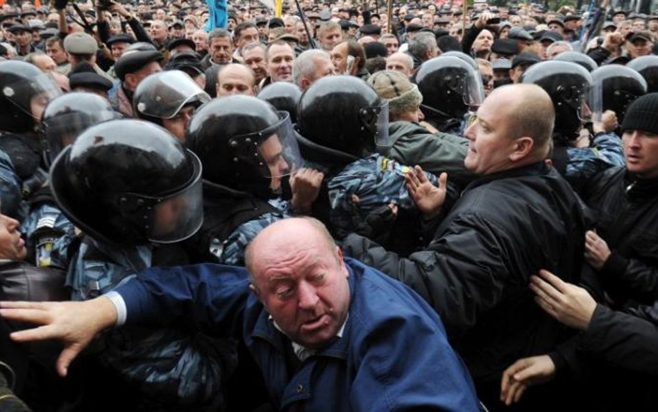 Protest weteranów z Czarnobyla