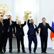 Władimir Putin i przywódcy władz okupacyjnych na Ukrainie