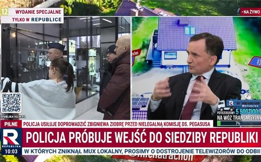 Zbigniew Ziobro w studiu TV Republika