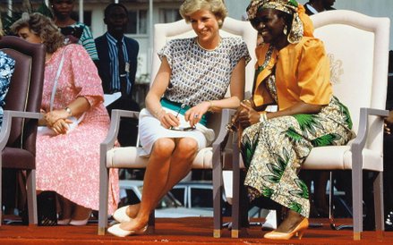 Maryam Babangida, żona byłego prezydenta Nigerii, z księżną Dianą