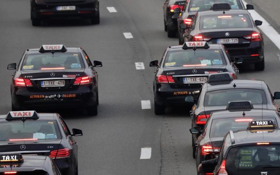 Strajk taksówkarzy sparaliżował Brukselę