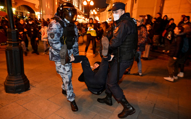 Protesty przeciwko mobilizacji w Moskwie