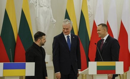Wołodymyr Zełenski, Gitanas Nauseda i Karol Nawrocki