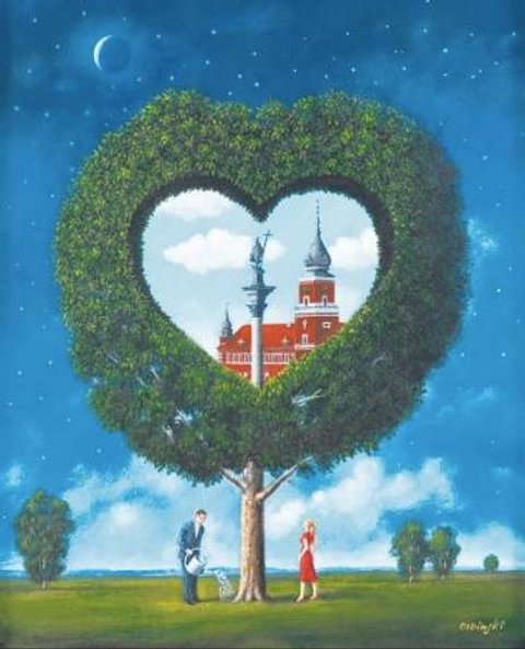 Typowy obraz Rafała Olbińskiego.