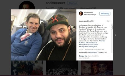 Komik Mo Amer spotkał Erica Trumpa w samolocie