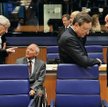 Przed rozpoczęciem spotkania Eurogrupy: Jean-Claude Juncker, Wolfgang Schäuble, Mario Draghi i Luis 