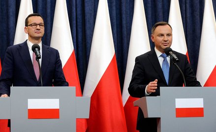 Premier Mateusz Morawiecki i prezydent Andrzej Duda