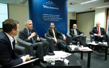 W debacie udział brali (od lewej): wiceminister finansów Maciej Grabowski, Rafał Hajduk, partner Nor