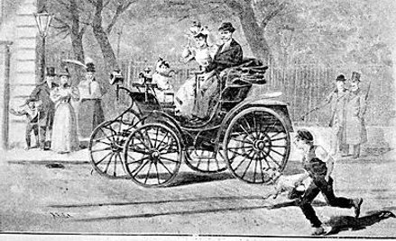 Peugeot vis- -á-vis – dziewczynka siedzi twarzą do rodziców. Pierwsze auto w mieście było spadkobier