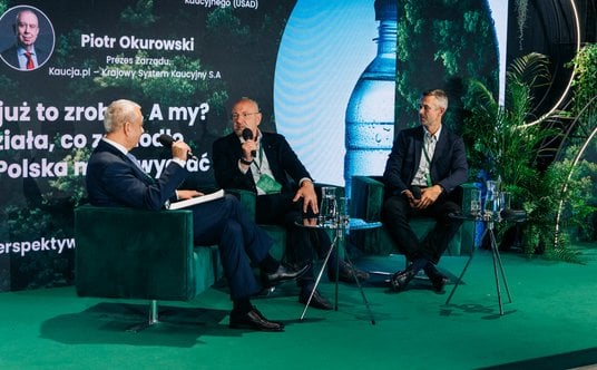 od lewej: Piotr Okurowski Prezes Zarządu Kaucja.pl – Krajowy System Kaucyjny, Marián Áč Prezes Zarzą