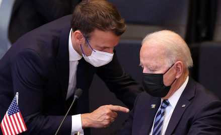 Emmanuel Macron i Joe Biden w czasie czerwcowego szczytu NATO w Brukseli