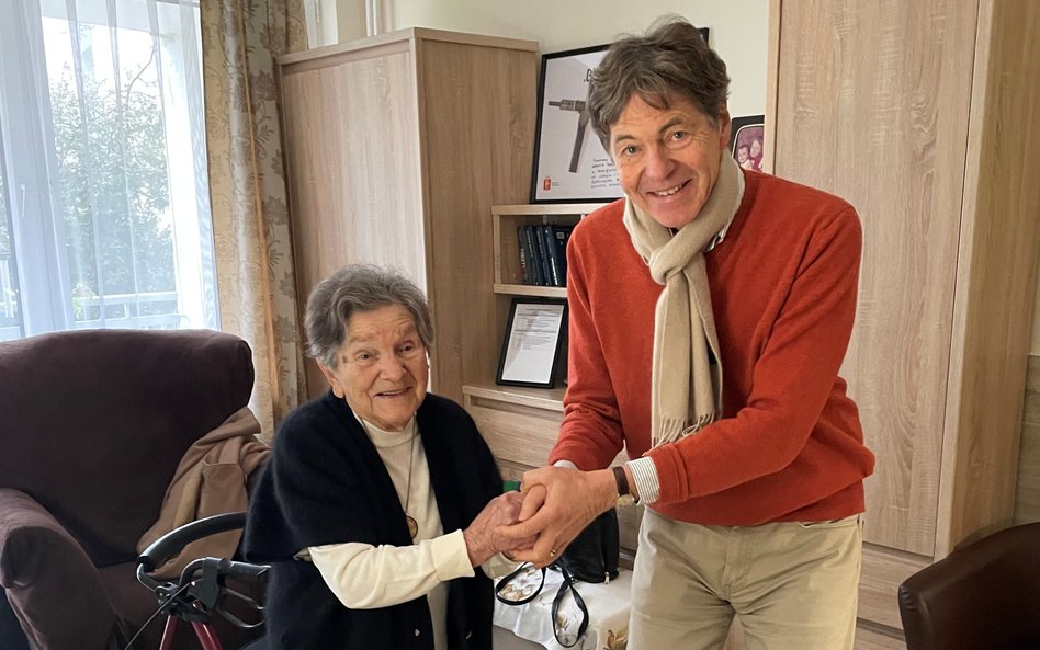 Wanda Traczyk Stawska i ambasador Niemiec Arndt Freytag von Loringhoven