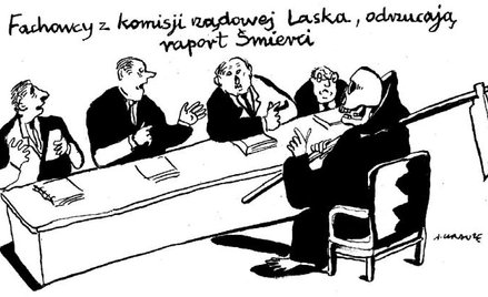 Komentarz rysunkowy. Fachowcy odrzucają raport Śmierci