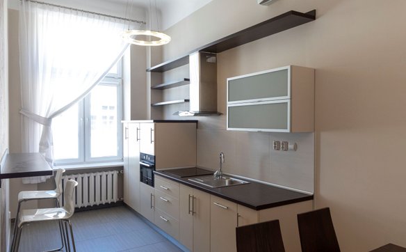 Przestronna widna kuchnia to jeden z atutów miszkania przy Jasnej