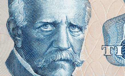 Portret Fridtjof Nansen na norweskich pieniędzach