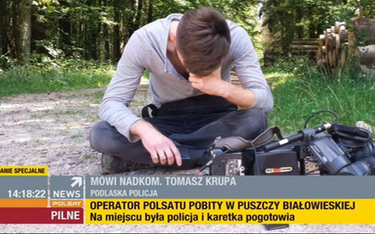 Reporter PolsatNews pobity w Białowieży