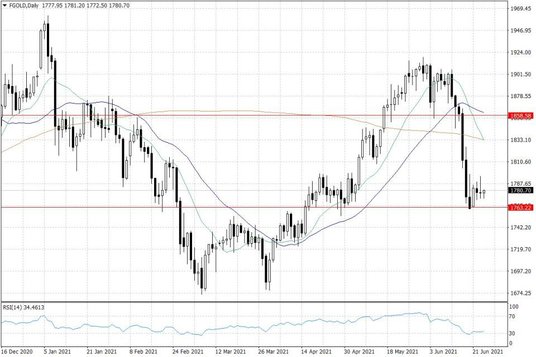 Notowania złota – dane dzienne