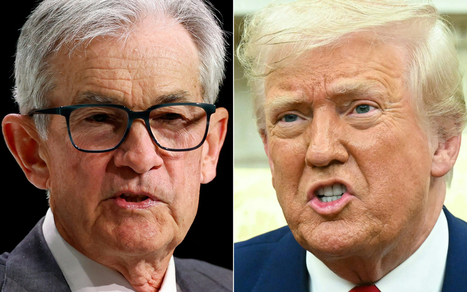 Prezydent USA Donald Trump (z prawej) ostro krytykuje prezesa Fedu Jerome’a Powella za to, że ameryk