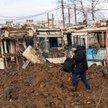 Zniszczenia spowodowane eksplozją rosyjskiej rakiety S-300 na terenie zajezdni tramwajowo-trolejbuso