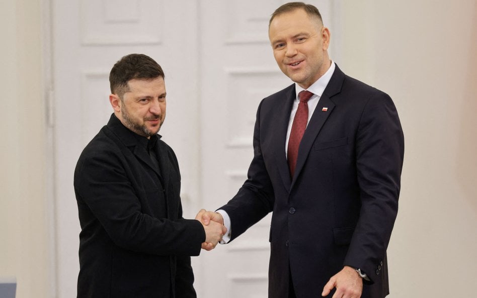 Wołodymyr Zełenski i Karol Nawrocki