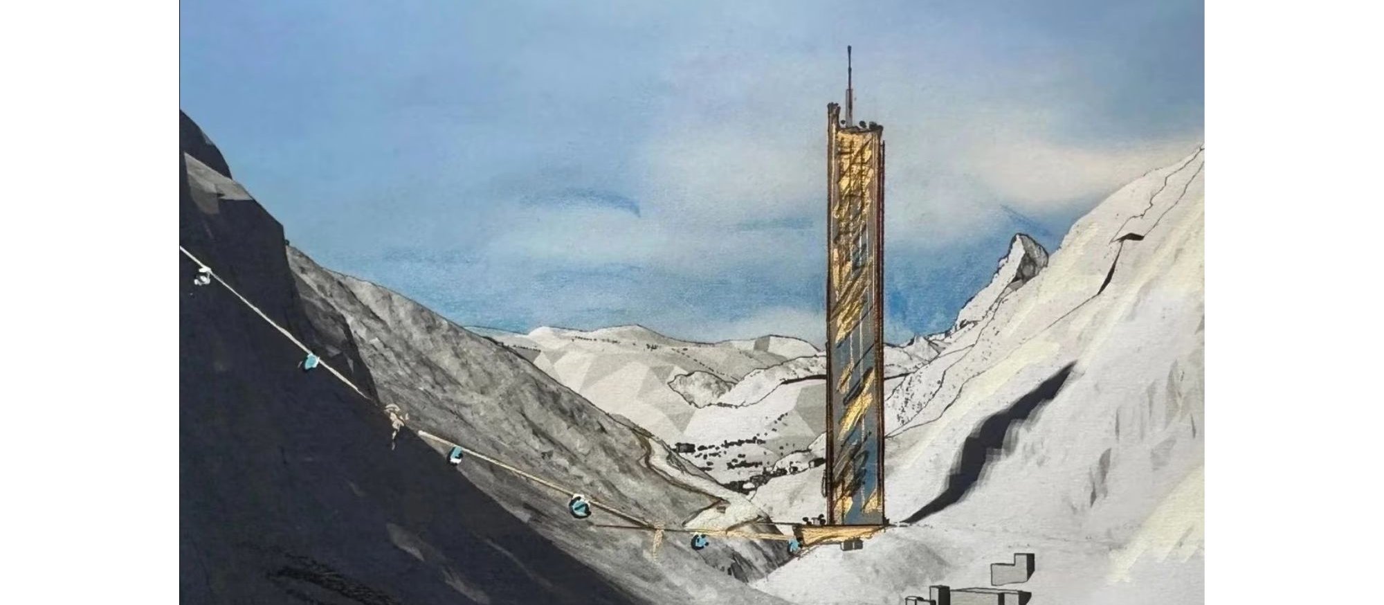 Drapacz chmur w alpejskim kurorcie. Ma być wyższy niż Pałac Kultury i Nauki
