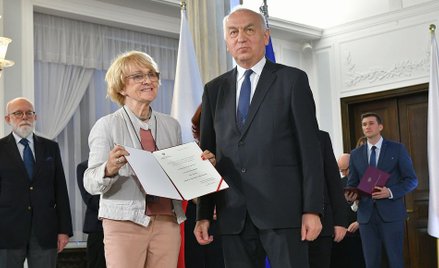 Danuta Huebner i p.o. szefa PKW Wiesław Kozielewicz