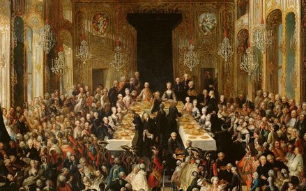 Johann Carl Auerbach “Zaręczyny arcyksiężniczki Marie Christine i księcia Alberta Saksońskiego, 1773