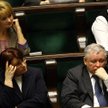 Grażyna Gęsicka z Jarosławem Kaczyńskim w sejmowej ławce