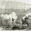 Działa wojsk federalnych strzelają nad Antietam, rysunek z „Harper's Weekly”