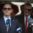 Prezes Konfederacji Korony Polskiej, europoseł Grzegorz Braun i kandytat na prezydenta Krakowa Micha