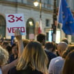 Protest przed Pałacem Prezydenckim w 2017 roku