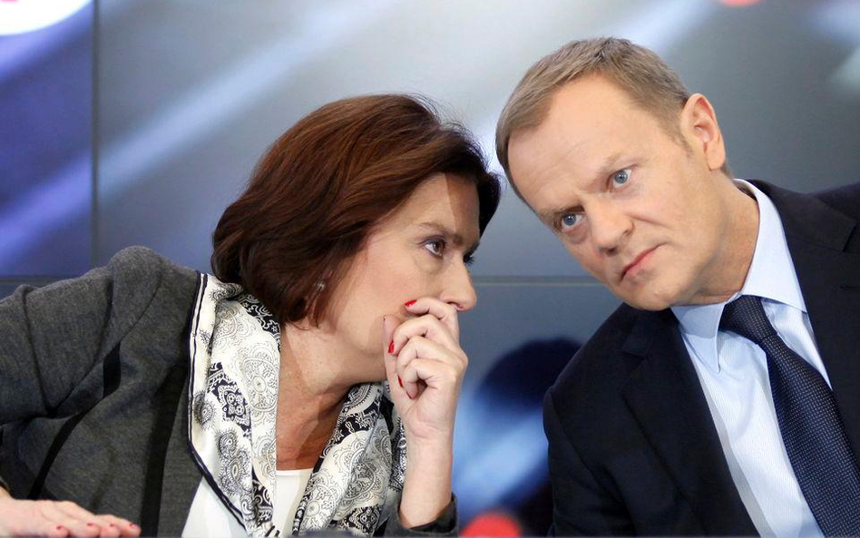 Małgorzata Kidawa-Błońska i premier Donald Tusk