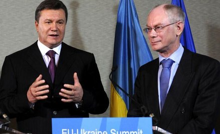 Wiktor Janukowycz i Herman Van Rompuy