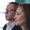 Przewodnicząca Krajowej Rady Sądownictwa sędzia Dagmara Pawełczyk-Woicka (P) i wiceprzewodniczący KR