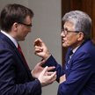 Poseł Stanisław Piotrowicz (z prawej) i minister sprawiedliwości Zbigniew Ziobro