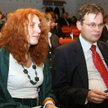 Iwona i Arkadiusz Mularczykowie w czasie dyskusji &quot;Kobieta w życiu publicznym&quot; przed kongr