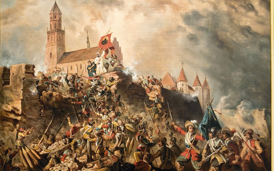 „Oblężenie Częstochowy przez Szwedów” – obraz Franciszka Kondratowicza (namalowany przed 1900 r.)