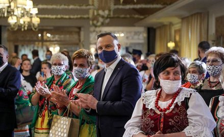 Spotkanie prezydenta Andrzeja Dudy z Kołami Gospodyń Wiejskich w Urszulinie, 3 czerwca 2020